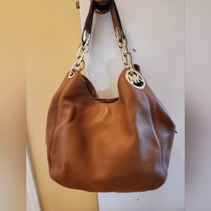 Michael Kors Fulton tote shoulder bag in luggage color